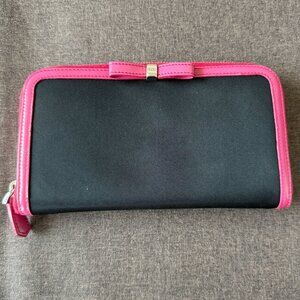 Prada Black with Pink Leather Trim Wallet